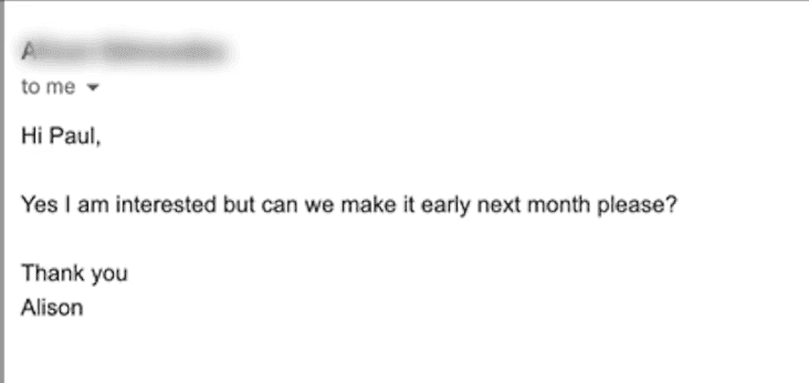 Quote reply from Office Manager